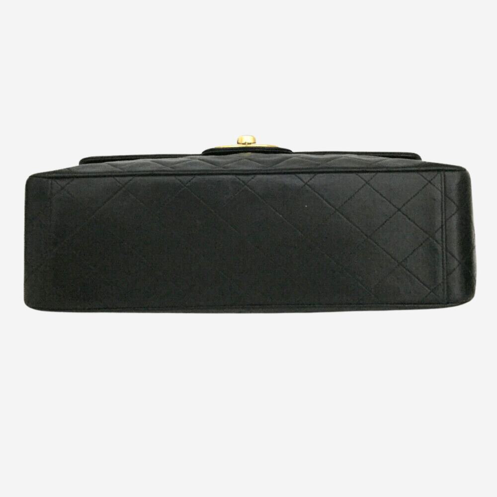 Authentic Vintage Chanel Lambskin Quilted Maxi Flap w 24k Gold-Plated Hardware - Picture 6 of 15